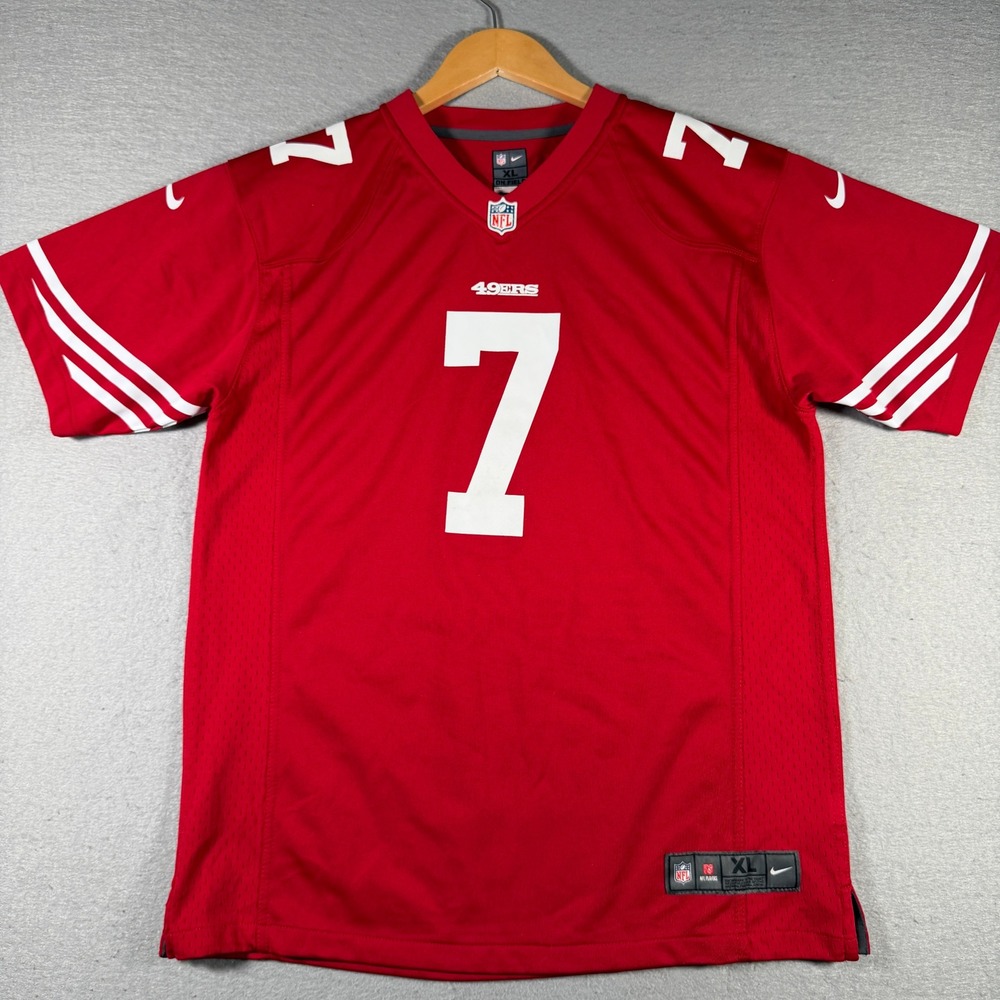 Nike Kids San Francisco 49ers Colin Kaepernick 7 Jersey Red XL 18-20 NFL 5445